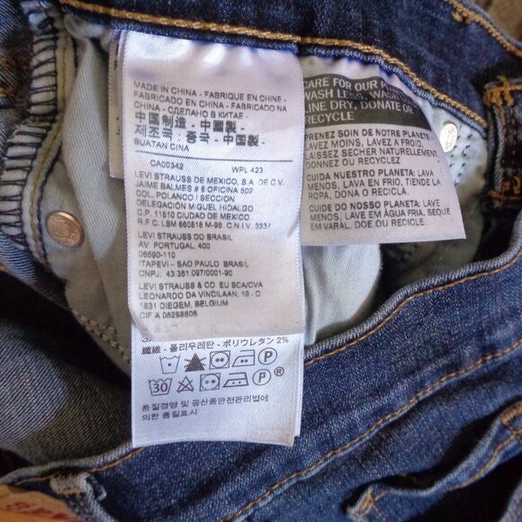 Levi Strauss 311 Shaping Skinny Blue Jeans Denim 29 x 34 Levi's - Picture 6 of 8
